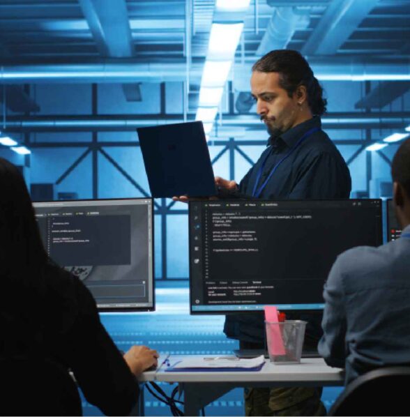 Laptop Verifying Infrastructure Documents 588x598