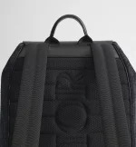 Saddle Backpack with Flap Black Dior Oblique Jacquard and Black Grained Calfskin - 图片 7