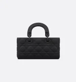 Small Lady D-Joy Bag Black Ultramatte Cannage Calfskin - 图片 6