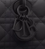 Small Lady D-Joy Bag Black Ultramatte Cannage Calfskin - 图片 7