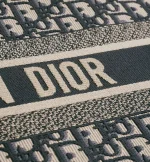 Large Dior Book Tote Ecru and Blue Dior Oblique Embroidery (42 x 35 x 18.5 cm) - 图片 5