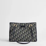 Small Dior Promenade Shopping Bag Blue Dior Oblique Jacquard