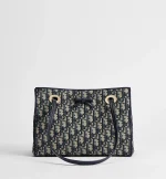 Small Dior Promenade Shopping Bag Blue Dior Oblique Jacquard