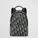 Kids' Backpack Beige and Blue Dior Oblique Jacquard