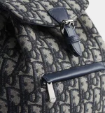 Kids' Backpack Beige and Blue Dior Oblique Jacquard - 图片 8