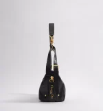 Small D-Journey Bag in Crinkled Calfskin Black Flat Macrocannage - 图片 2