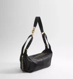 Small D-Journey Bag in Crinkled Calfskin Black Flat Macrocannage - 图片 5
