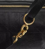 Small D-Journey Bag in Crinkled Calfskin Black Flat Macrocannage - 图片 3