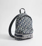 Small DiorTravel Backpack Blue Dior Oblique Technical Fabric - 图片 2