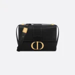 30 Montaigne Bag Black Box Calfskin