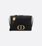 30 Montaigne Bag Black Box Calfskin